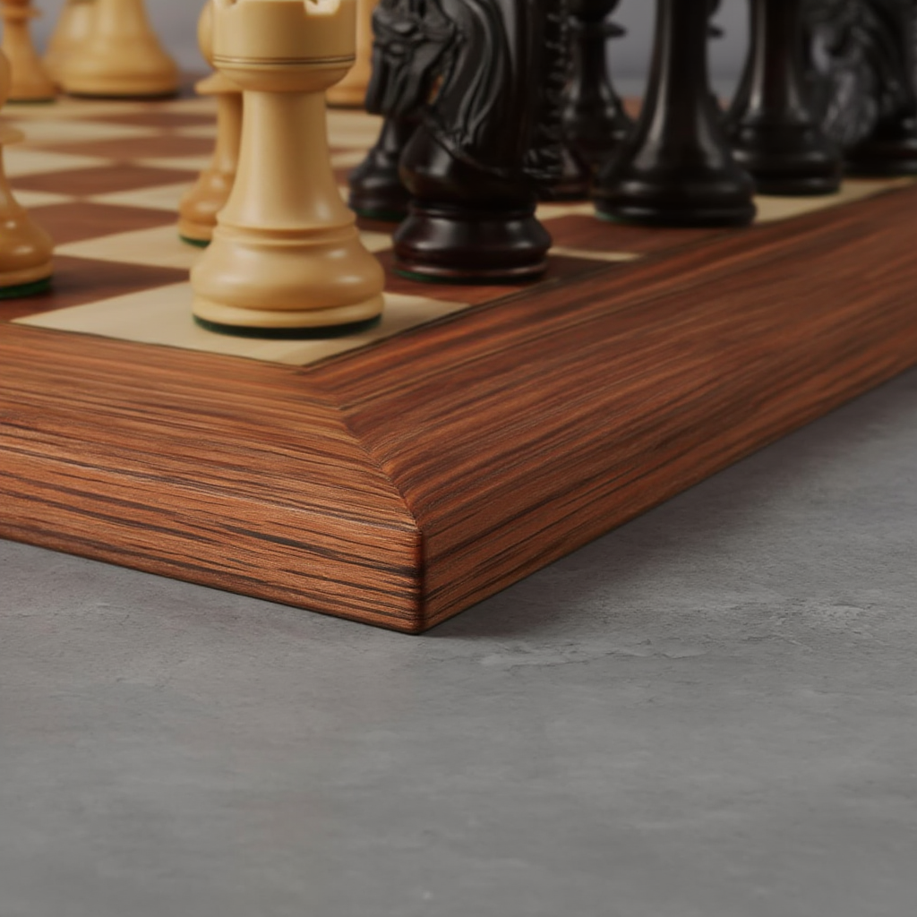 Echiquier en Bois de Buis et Ébène | Jeu d'Échec avec Plateau Inclus pour Passionnés de Stratégie