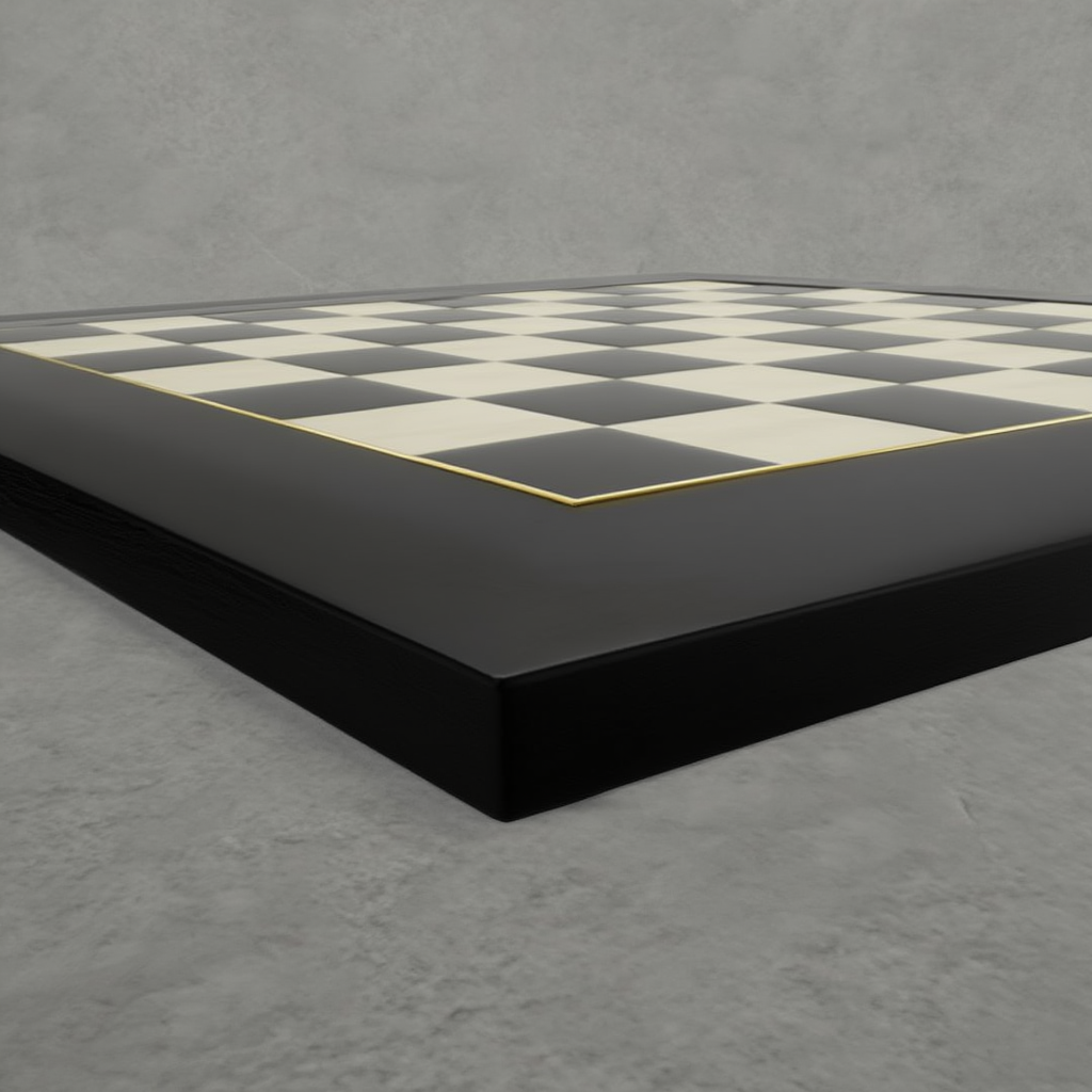 Échiquier en Bois avec Pièces Sculptées en Ébène et Buis | Design Élégant pour Passionnés