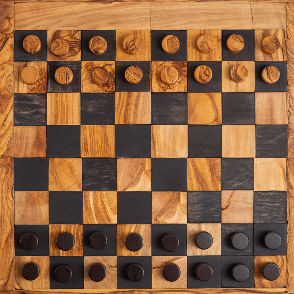 Plateau d'Échecs en Bois d'Olivier | Design Élégant et Pliable | Compact pour Voyage et Décoration 4